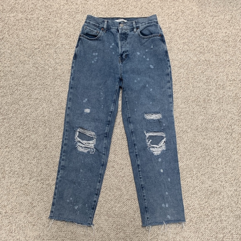PacSun High-Rise Straight Distressed Jeans